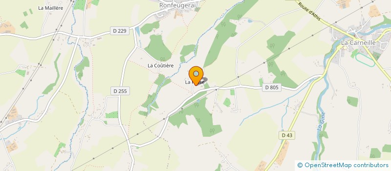 localisation de l'entreprise COLLEAU MENUISERIE à ATHIS-VAL DE ROUVRE