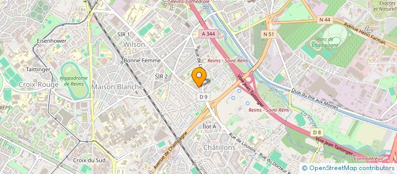 localisation de l'entreprise COLLECT ASSO PERSONNES POUR INTEGR MARNE à REIMS