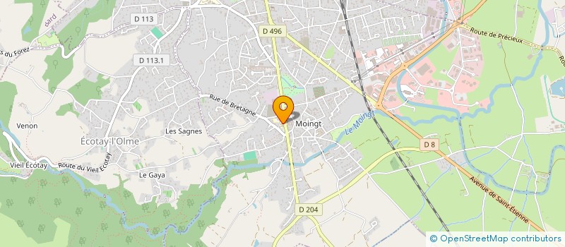 localisation de l'entreprise COLLECT USAGERS DEFENSE SERVICE PUBLIC HOSPITALIER  MONTBRISON