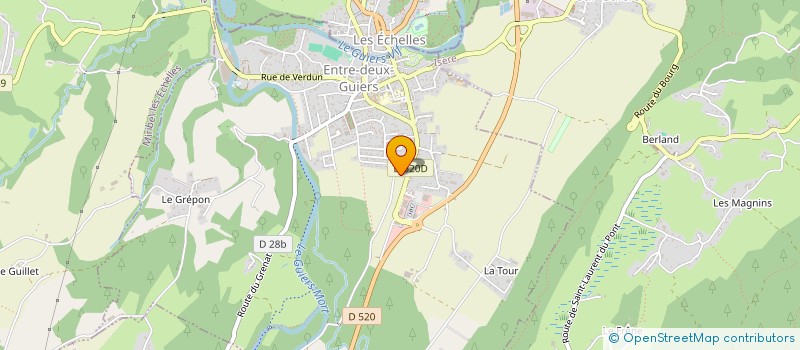 localisation de l'entreprise COLLECTE DE VETEMENTS RHONE ALPES ENVIRONNEMENT  ENTRE-DEUX-GUIERS