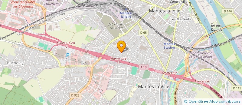 localisation de l'entreprise COLLECTE ET TRANSPORT DE DECHETS NON DANGEREUX 78 à MANTES-LA-VILLE