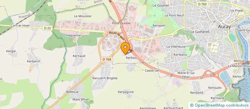 localisation de l'entreprise COLLECTES & PARTAGES à AURAY