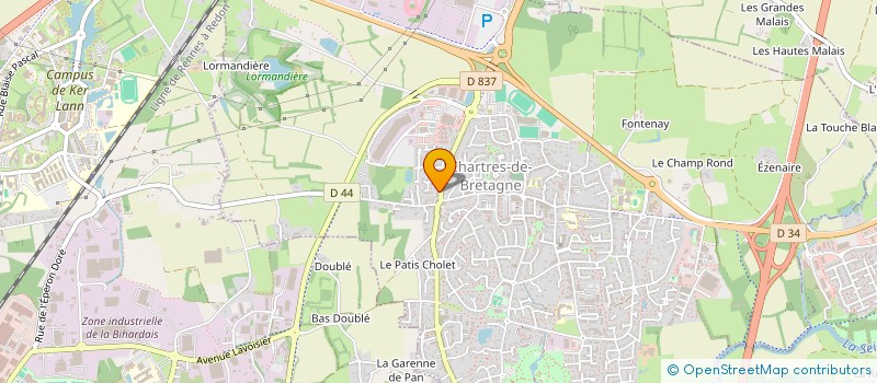 localisation de l'entreprise COLLECTI'FROG  CHARTRES-DE-BRETAGNE