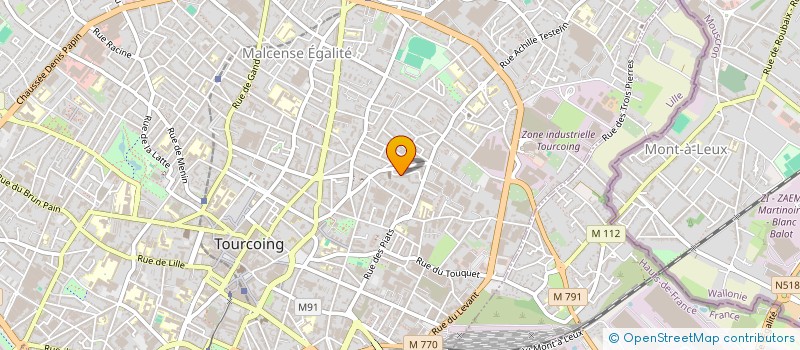 localisation de l'entreprise COLLECTIF 106 - LES PIATS  TOURCOING