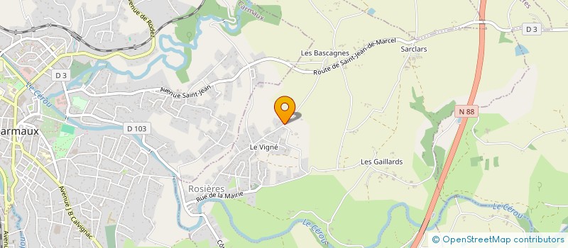 localisation de l'entreprise COLLECTIF ALIMENATIRE DU CARMAUSIN à ROSIERES