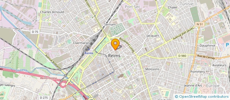 localisation de l'entreprise COLLECTIF ARTISTIQUE LA RIVIERE QUI MARCHE  REIMS