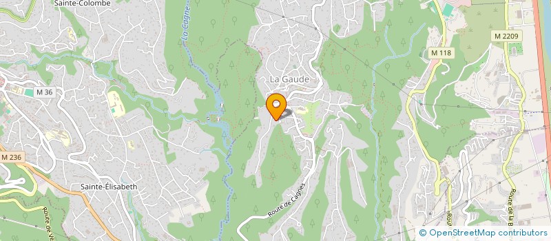 localisation de l'entreprise COLLECTIF ASSOCIATIF 06 POUR DES REALISATIONS ECOLOGIQUES( CAPRE)  LA GAUDE