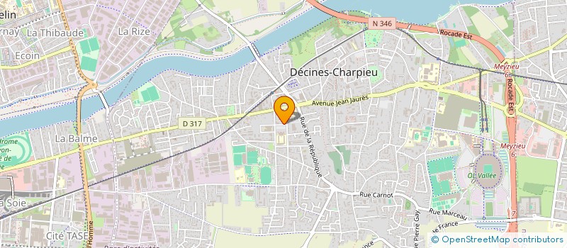 localisation de l'entreprise COLLECTIF COORDIN GERONTOLOG CANT DECINE  DECINES-CHARPIEU