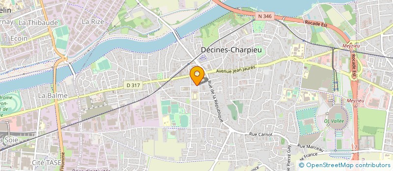 localisation de l'entreprise COLLECTIF D ASSOCIATIONS DE L EST LYONNAIS  DECINES-CHARPIEU