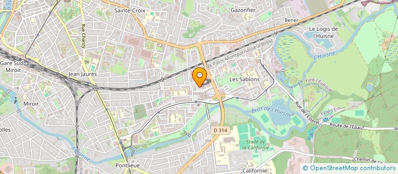localisation de l'entreprise COLLECTIF D'INTERVENTION POUR LA JEUNESSE L'EDUCATION POPULAIRE ET DU SPORT FRANCE - MAYOTTE à LE MANS