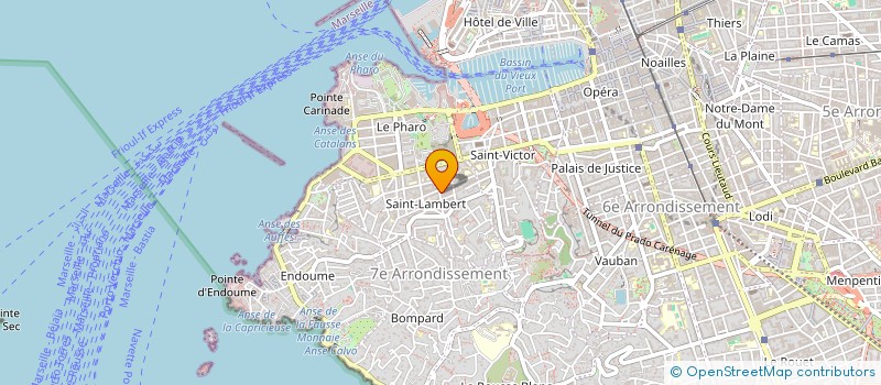 localisation de l'entreprise COLLECTIF DE DEFENSE DE LA PLAGE DES CATALANS à MARSEILLE