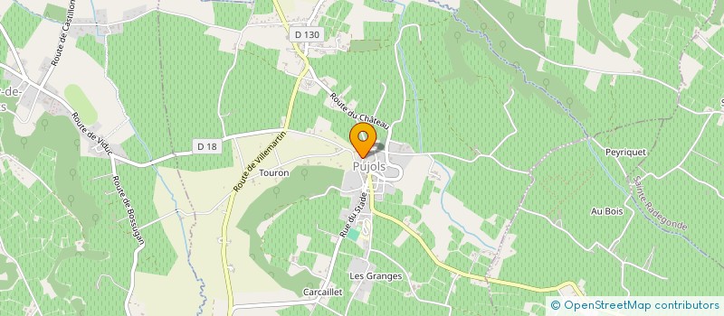 localisation de l'entreprise COLLECTIF DE LOISIRS AUDIOVISUELS PUJOLAIS DES ANCIENNES ECOLES - CLAP  PUJOLS