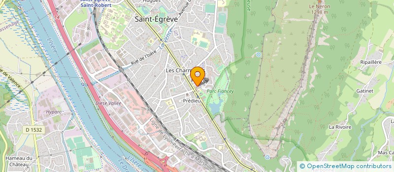 localisation de l'entreprise COLLECTIF DE PRATICIENS EN GYNECOLOGIE ET OBSTETRIQUE - GYNNOVE à SAINT-EGREVE