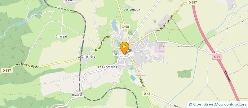 localisation de l'entreprise COLLECTIF DES ANIMATIONS ET FESTIVITES BELLENAVOISES à BELLENAVES