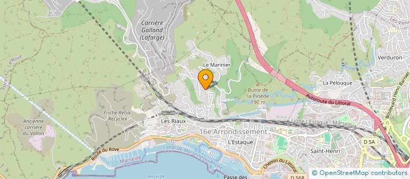 localisation de l'entreprise COLLECTIF DES ASSOCIATIONS DE LA VILLA BELLEVUE à MARSEILLE