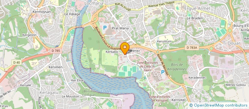 localisation de l'entreprise COLLECTIF DES ASSOCIATIONS DE PERSONNES HANDICAPEES DU FINISTERE à QUIMPER