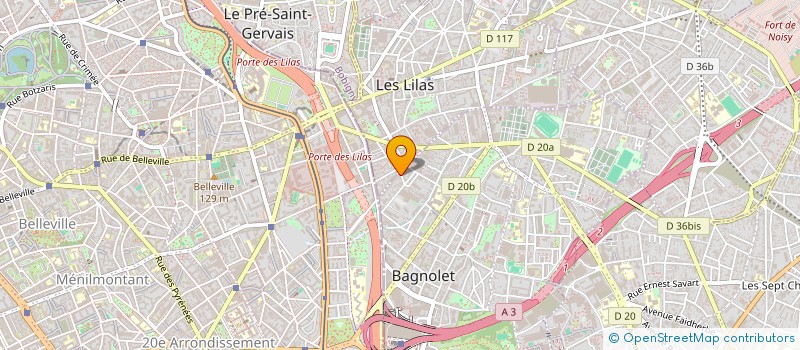 localisation de l'entreprise COLLECTIF DES ASSOCIATIONS ET SYDICATS DE SAGES-FEMMES à BAGNOLET