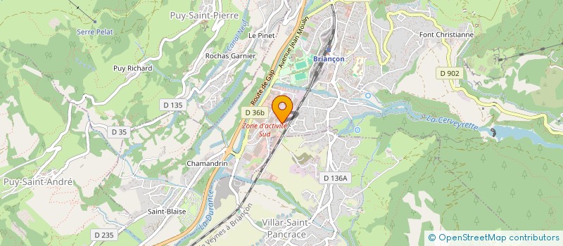 localisation de l'entreprise COLLECTIF DES CONDUCTEURS, CYCLISTES ET PIETONS DU BRIANCONNAIS (CCCPB)  BRIANCON