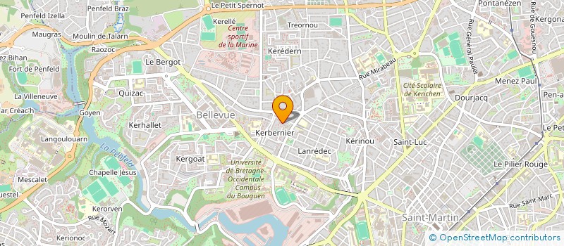localisation de l'entreprise COLLECTIF DES ETUDIANTS INTERNATIONAUX DE BREST à BREST