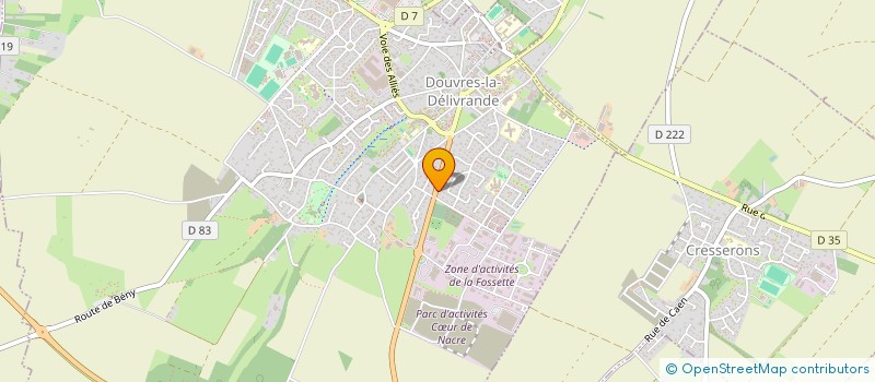 localisation de l'entreprise COLLECTIF DES OSTEOPATHES ANIMALIERS  DOUVRES-LA-DELIVRANDE