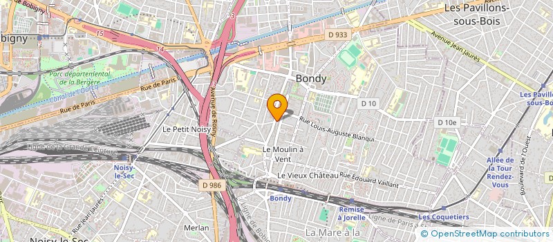 localisation de l'entreprise COLLECTIF DES PEDIATRES LIBERAUX  BONDY