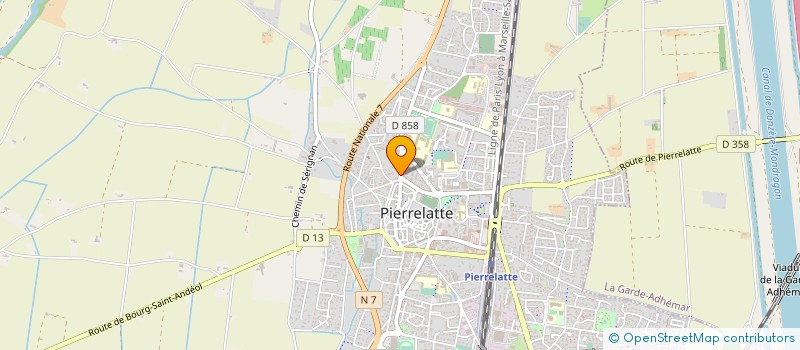 localisation de l'entreprise COLLECTIF DES RIVERAINS DU RHONE ET DE SES AFFLUENTS  PIERRELATTE