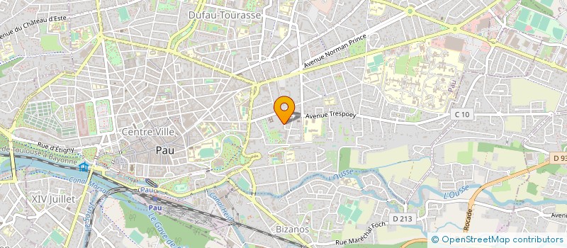localisation de l'entreprise COLLECTIF DU BUISSON GYMNASTIQUE VOLONTA à PAU