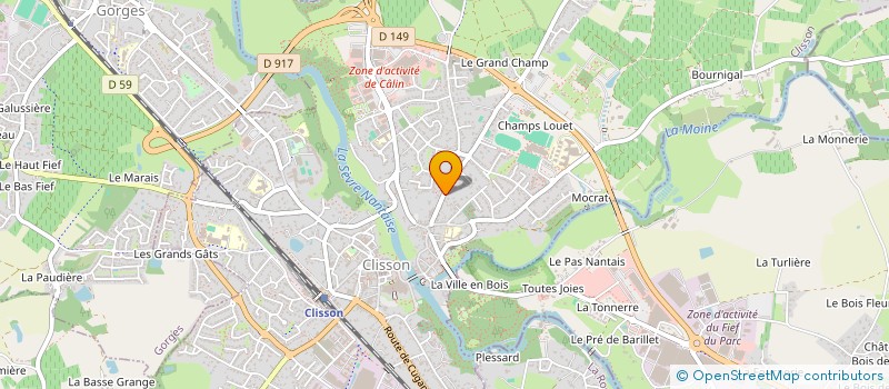 localisation de l'entreprise COLLECTIF FESTIVERDE  CLISSON