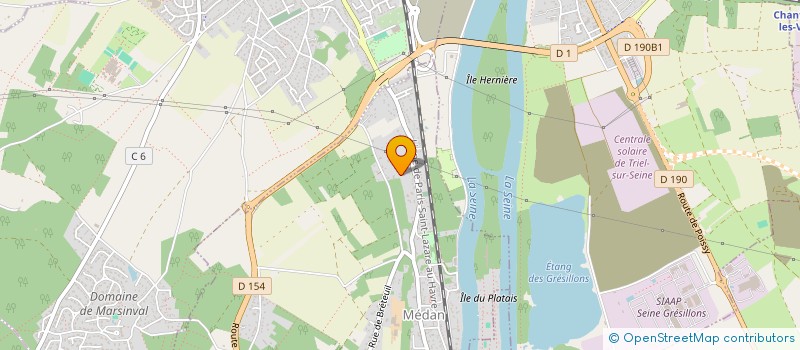 localisation de l'entreprise COLLECTIF FUTSAL VILLENNES-MEDAN  MEDAN