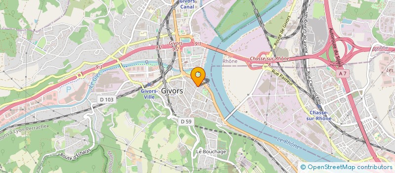 localisation de l'entreprise COLLECTIF GIVORDIN  GIVORS