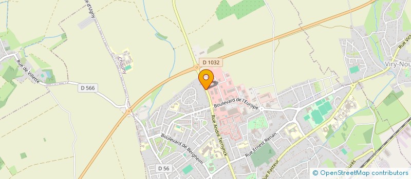 localisation de l'entreprise COLLECTIF INTERASSOCIATIF SUR LA SANTE DE PICARDIE  CHAUNY