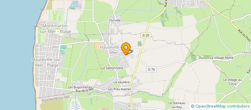 localisation de l'entreprise COLLECTIF JAZZ DE LA COTE DES HAVRES  HAUTEVILLE-SUR-MER