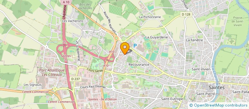 localisation de l'entreprise COLLECTIF L'G.A - LE GRENIER ALTERNE  SAINTES