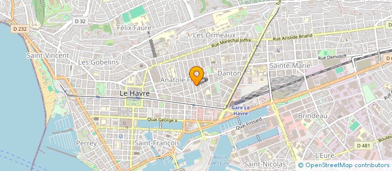 localisation de l'entreprise COLLECTIF LEZ'ARTS EGARES  LE HAVRE