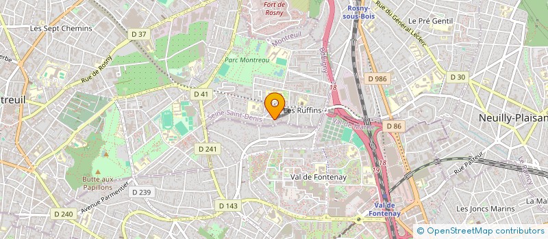 localisation de l'entreprise COLLECTIF NEUF TROIS QUART à MONTREUIL