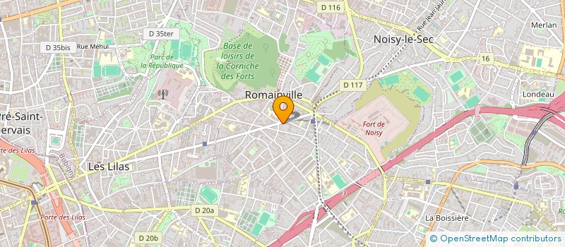 localisation de l'entreprise COLLECTIF NUIT ORANGE (NUIT ORANGE) à ROMAINVILLE
