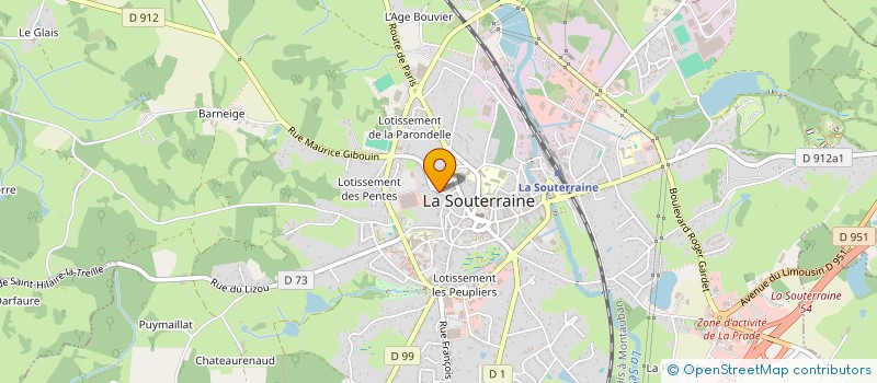 localisation de l'entreprise COLLECTIF OUEST CREUSE C.O.C. à LA SOUTERRAINE