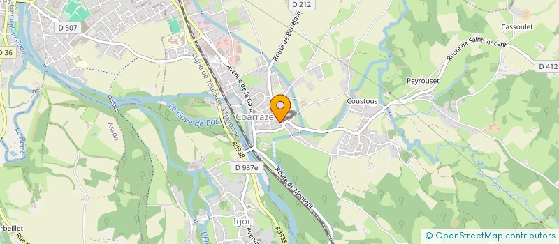 localisation de l'entreprise COLLECTIF PASSE-PIEDS  COARRAZE