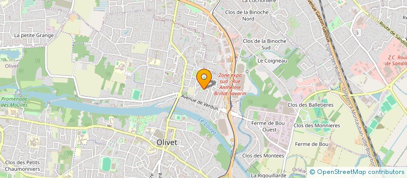 localisation de l'entreprise COLLECTIF PHYSIO - MATERNITE ORLEANS  OLIVET