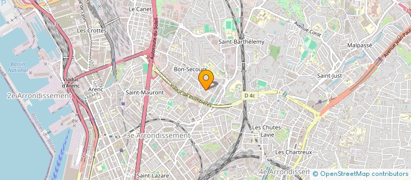 localisation de l'entreprise COLLECTIF POUR LA DEFENSE DE LA TRAVERSE DU COMMANDANT  MARSEILLE