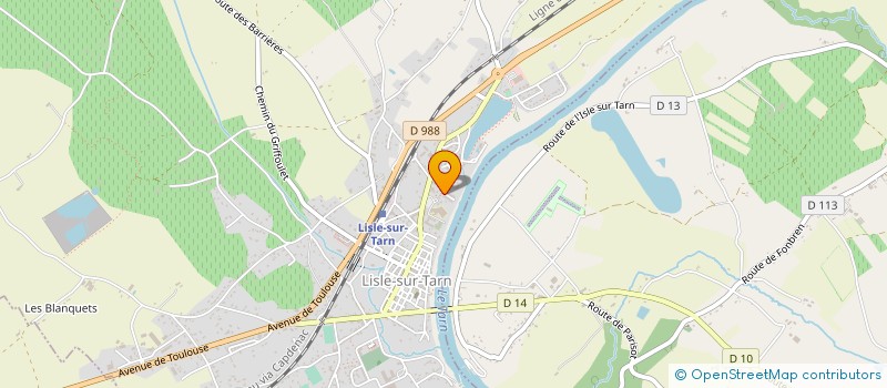 localisation de l'entreprise COLLECTIF POUR LA SAUVEGARDE DE LA ZONE HUMIDE DU TESTET à LISLE-SUR-TARN