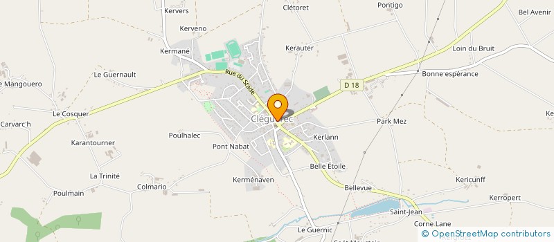localisation de l'entreprise COLLECTIF REGARDS CROISES  CLEGUEREC