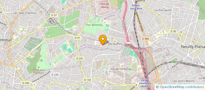 localisation de l'entreprise COLLECTIF RUFFINS ENSEMBLE à MONTREUIL