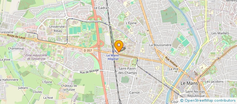 localisation de l'entreprise COLLECTIF SARTHOIS DE MEDECINE INTERNE ET IMMUNOLOGIE CLINIQUE  LE MANS