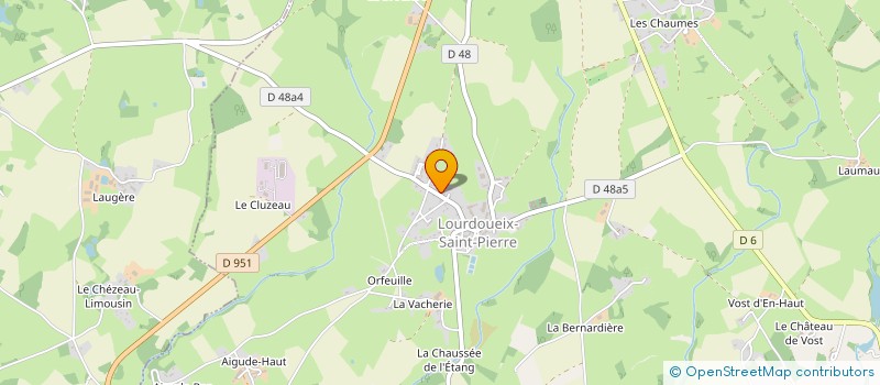 localisation de l'entreprise COLLECTIF SAUVETAGE ANIMAL (CSA) à LOURDOUEIX-SAINT-PIERRE