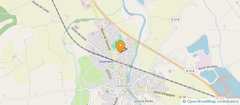 localisation de l'entreprise COLLECTIF SPORTIF ASSOCIATIF SAVERDUNOIS à SAVERDUN