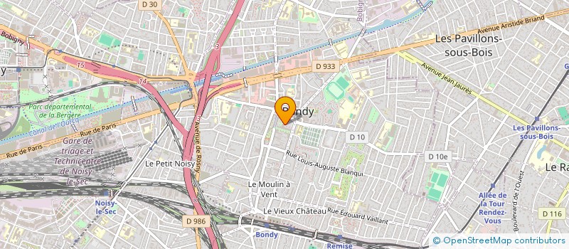 localisation de l'entreprise COLLECTIF TELETHON BONDY 93  BONDY