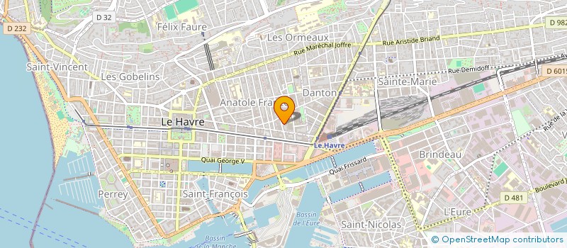 localisation de l'entreprise COLLECTIF VELO NORMANDIE  LE HAVRE