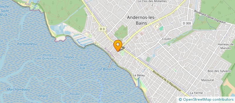 localisation de l'entreprise COLLECTION 33 à ANDERNOS-LES-BAINS