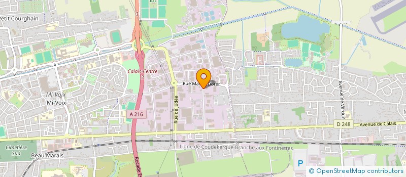 localisation de l'entreprise COLLECTIVE AID  CALAIS